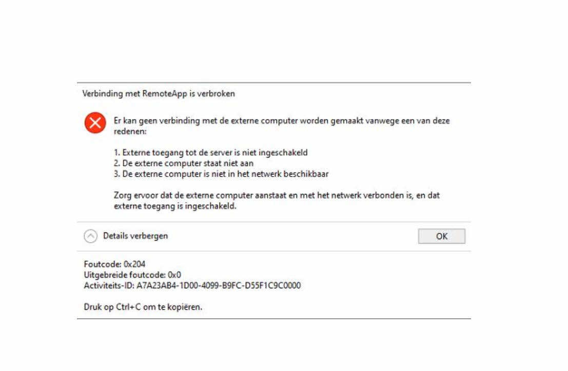 xenocode virtual desktop error windows 7